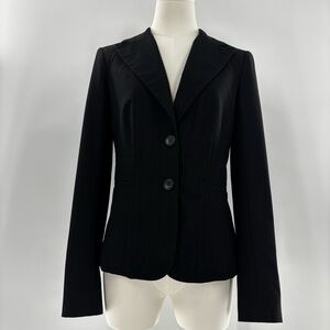 The Limited Black Pinstripe Fitted Blazer Size 0